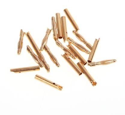 KitsGuru (4 pairs) 2.0mm 2mm Banana Gold Bullet Connector DIY RC Battery ESC Motor Plug Electronic Components Electronic Hobby Kit