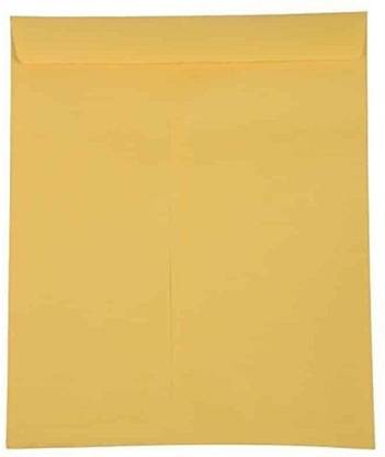 Qweezer [ Pack of 20 pcs ] Premimum Laminated Yellow A4 Envelopes Size: 10 inch X 12 inch Ideal For Home Office Secure Mailing - Gummed Seal envelope / Lifafa Envelopes