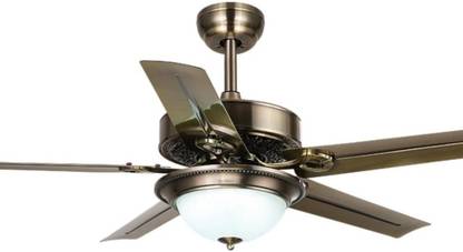 Kanz Enterprises Designer Antique Imported K-02A with LED Light & Remote Control, Silent Motor, Energy Saving, Metal with 1 Year Warranty Ceiling Fan