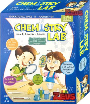 ZEUS Chemistry Lab Educational Kit Over 100 Tested Practical Experiments Do it yourself School Projects Learning