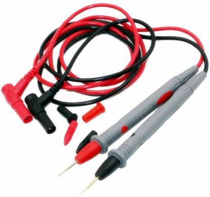 Divinext 1 Pair High Quality Pointy Universal Probe Test Leads Plugs Thin Tip Needle for Multi Meter, Clamp Meter, Volt Meter, Electronic Work with Ultra Fine Super Softer Antifreezing Silicon Probe with Rubber Shrouded Pen Line Meter Testing Wire Pen Test Cable Probe Plugs for Non-magnetic Electronic Level