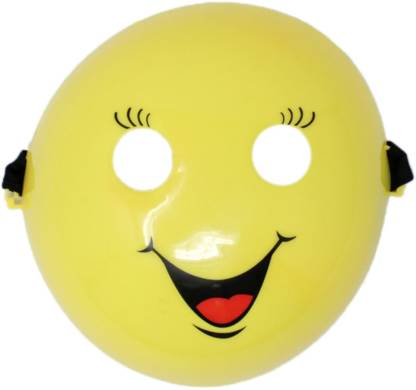 Tootpado Smiley Emoji Face Mask - Yellow (2FNS161) Party Mask