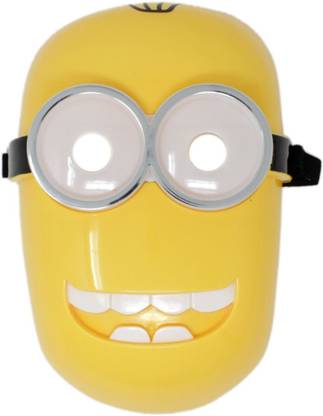 Tootpado Cartoon Face Mask With LED Light Halloween Props - Yellow (2FNS200) Party Mask