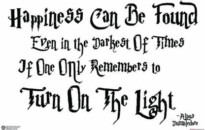WB Official Licensed Harry Potter Albus Dumbledore Happiness Can Be Found Quote Poster A4 Paper Print