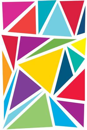 Abstract Colorful Triangles | Wall Art Poster Fine Art Print