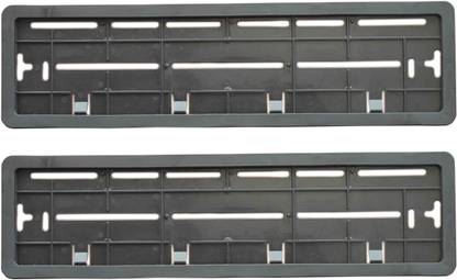 Orbiz CAR NUMBER PLATE FRAME SET (front and Rear, Black Color) Car Number Plate