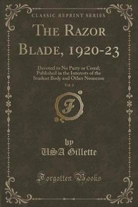 The Razor Blade, 1920-23, Vol. 1