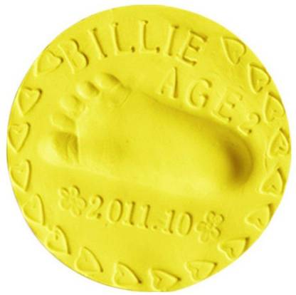 Desi Rang Baby Air Drying Soft Clay Handprint Footprint Imprint Casting Fingerprint 50 g yellow Keepsake