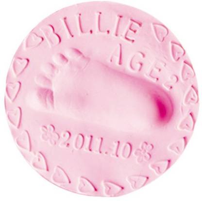 Desi Rang Baby Air Drying Soft Clay Handprint Footprint Imprint Casting Fingerprint 50 g pink Keepsake