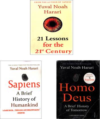 SET OF 3(THREE) CLASSIC BOOKS BY SAPIENS-BRIEF HISTORY OF HUMANKIND;BRIEF HISTORY OF TOMORROW;21 LESSONS FOR THE 21 St CENTURY