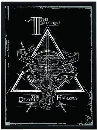 official Licensed Harry Potter Deathly Hallows Poster A4 Frame Paper Print