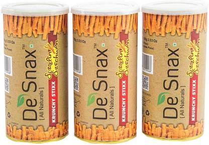 Desnax Krunchy Stixx - Sizzlin Szechuan Combo(Pack of 3)