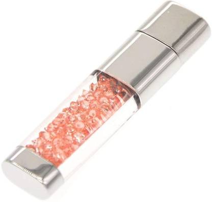 Tobo Crystal USB Flash Drive 16GB Speed-up Transfer Crystal USB Memory Stick Pendrive Gift(Orange) 16 GB Pen Drive Compatible with Laptop USB 2.0 Plastic Case