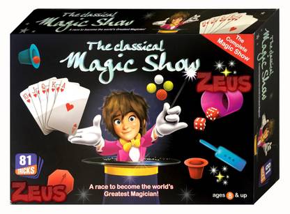 Zeus The Classical Magic Show - 81 Tricks kit The complete magic show Innovative kids game toy children play Magic Kit Gag Toy