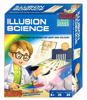 ZEUS Ekta Illusion Science Kit for kids with 35 experients Science Series Play Learning and educational DIY Kit