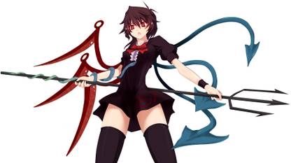 Athah Anime Touhou Girl Nue Houjuu Short Hair Brown Hair Snake Red Eyes Pantyhose 13*19 inches Wall Poster Matte Finish Paper Print