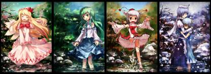 Athah Anime Touhou Letty Whiterock Cirno Momiji Inubashiri Sanae Kochiya 13*19 inches Wall Poster Matte Finish Paper Print