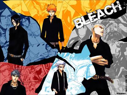 Athah Anime Bleach Ikkaku Madarame Uryu Ishida Renji Abarai Tōshirō Hitsugaya Ichigo Kurosaki 13*19 inches Wall Poster Matte Finish Paper Print