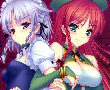 Athah Anime Touhou Hong Meiling Sakuya Izayoi 13*19 inches Wall Poster Matte Finish Paper Print