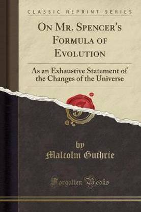 On Mr. Spencer's Formula of Evolution