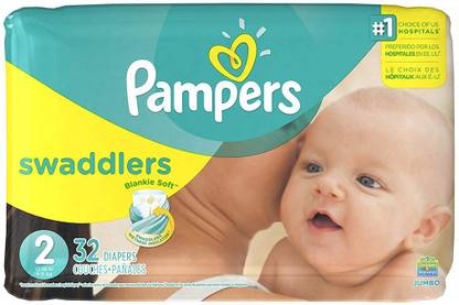 Pampers Swaddlers Disposable Diapers Size 2, 32 Count, JUMBO - M