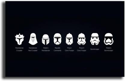 PIXELARTZ - Sci Fi - Star Wars - Clone Troopers vs Stormtroopers Poster 3D Poster