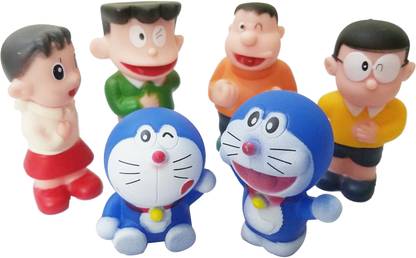 imodish Doraemon Set Of 6 Pcs. Set Doraemon, Nobita, Shizuka, Suneo, Gian Action Figure