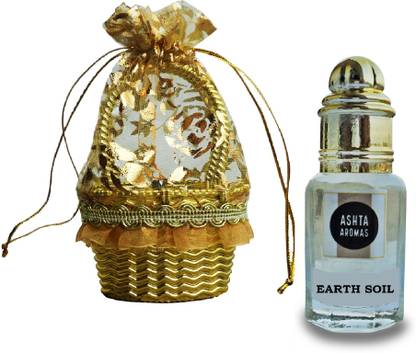 ASHTAAROMAS Pure Earth Soil Attar 15ml with Unique Basket Packaging Herbal Attar