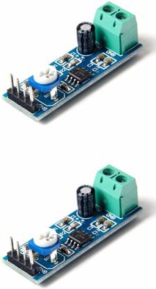 KitsGuru (Set of 2) LM386 Audio Amplifier Module 10K variable resistor on board 200 Times Gain (Set of 2) Sound Recorder and Sound Circuit Electronic Hobby Kit