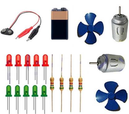 Robodo Electronics 20 Items Loose Parts Materials Science Project Kit Electronic Components Electronic Hobby Kit