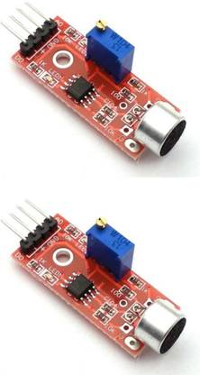 KitsGuru Microphone Sensor High Sensitivity Sound Detection Module (Set of 2) Electronic Components Electronic Hobby Kit
