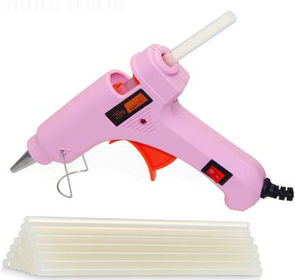 FADMAN PINK MINI 20 WATT HOT MELT AND ON OFF SWITCH AND INDICATOR WITH ONLY 10 STICKS Standard Temperature Corded Glue Gun