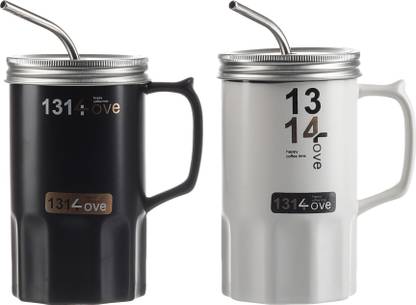 Brine Happy Coffee Time 600 ml Set - Set of 2 Ceramic Coffee Mug