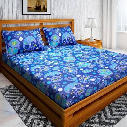 ZESTURE 100 TC कॉटन डबल प्रिंटेड बेडशीट