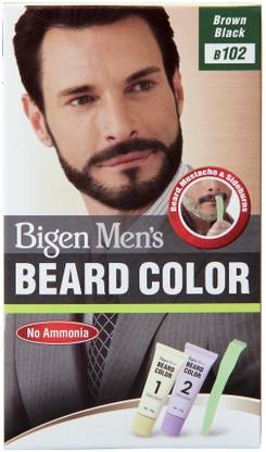 Bigen Men's Beard Color B102 Brown Black , Brown black