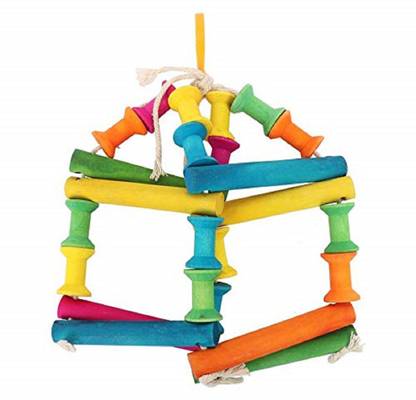 SRI Natural Wooden and Chewing,Hanging Toy for Bird Style-6 Wooden Training Aid For Bird