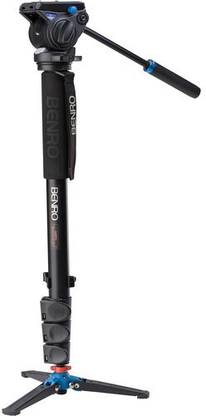Benro A48FDS4 Series 4 Aluminum Monopod with 3-Leg Locking Base and S4 Video Head Monopod Kit