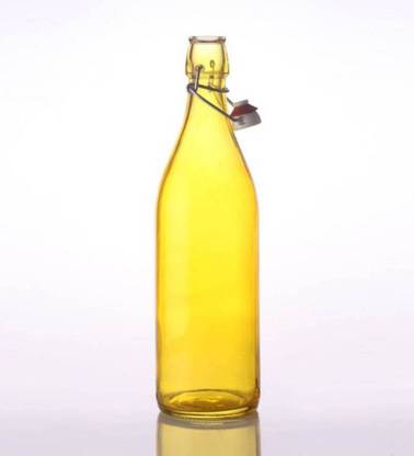 Smartcart Yellow Glass Bottle (mL) 1000 ml Bottle (Pack of 1, Yellow) 1000 ml Bottle