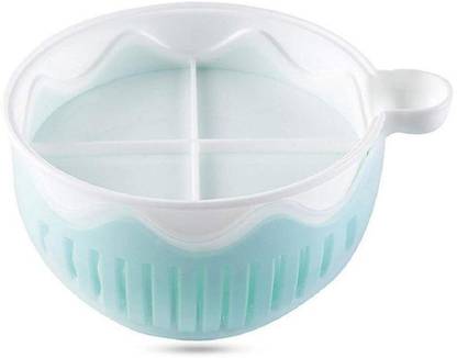 SYGA Salad Cutter Bowl 3 in 1 Multifunctional Vegetable Fruit Chopper Spinner and Salad Maker (Blue) Vegetable Chopper