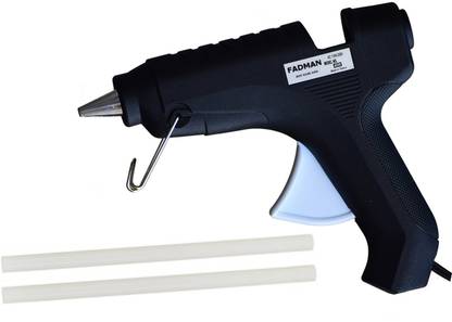 FADMAN BLACK GLUE GUN 40 WATT HOT MELT GLUE GUN WITH 2 ADHESIVE HOT GLUE STICKS Standard Temperature Corded Glue Gun