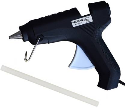 FADMAN BLACK GLUE GUN 40 WATT HOT MELT GLUE GUN WITH 1 ADHESIVE HOT GLUE STICKS Standard Temperature Corded Glue Gun