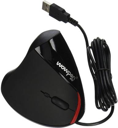 ACP Wow Pen Joy WP-012-BK-E Vertical Ergonomic Optical Mouse, Right Hand (Black) Wired Ambidextrous Optical Mouse