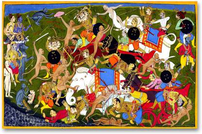 Wall Poster - War of Lanka - Sri Ram - Hanuman - HD Quality Poster Paper Print