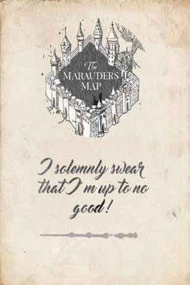 harry potter marauders map Poster Paper Print