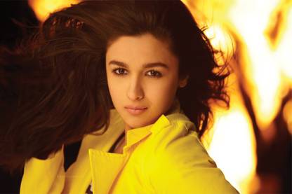 alia-bhatt yellow cot Poster Paper Print