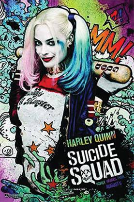 harley quinn pop art Poster Paper Print
