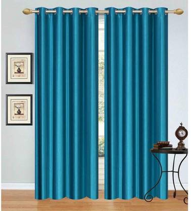 Swarnadeep 152 cm (5 ft) Polyester Semi Transparent Window Curtain (Pack Of 2)