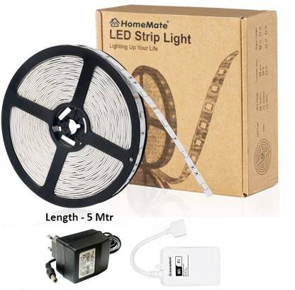 HomeMate WiFi Multicolour Smart LED Kit (5 Mtr) | No Hub Required | Works with Alexa, Google home and IFTTT Light Strip