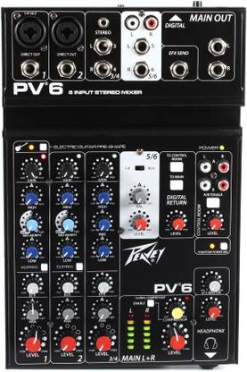 Peavey Live Audio Mixer 2 Channel Compact Analog Mixing Console Analog Sound Mixer
