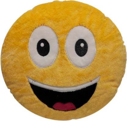 KUSHAWK Happy Emoticon Soft Toy-35cm(Yellow)  - 35 cm
